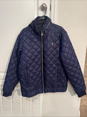 G-Star Mens Navy Quilted Puffer Jacket